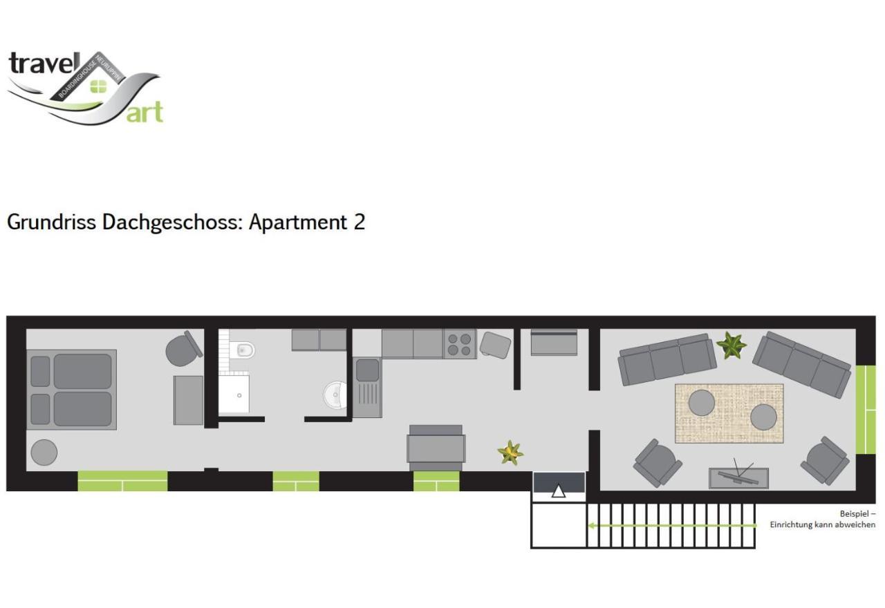 Aparthotel Travel Art Boardinghouse Neuruppin Exterior foto